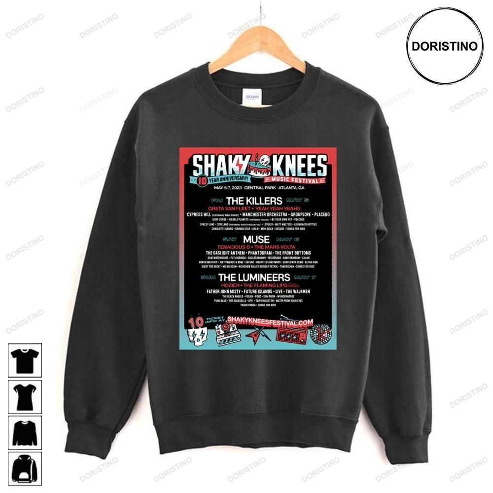 Shaky Knees Festival 2023 Tour Awesome Shirts